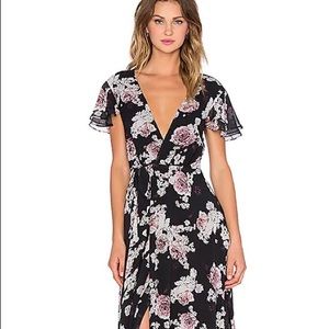 The Jetset Diaries floral maxi wrap dress
